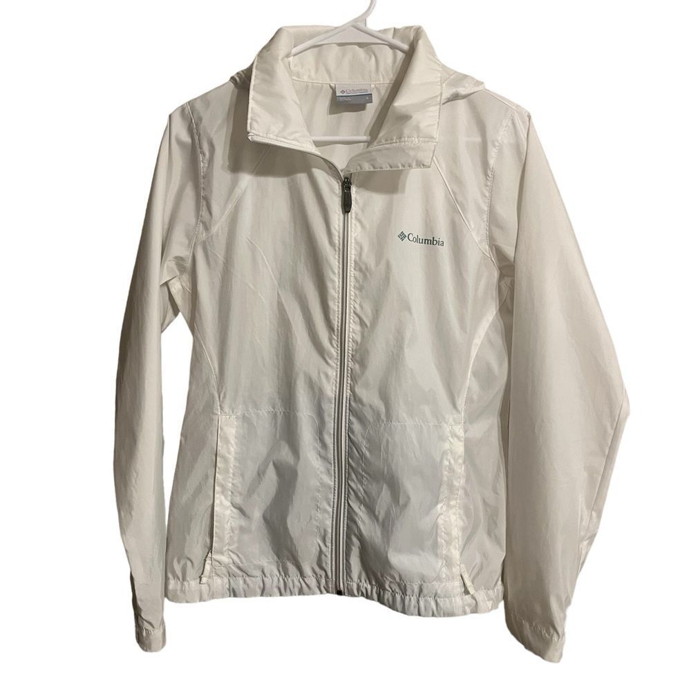 COLUMBIA Women’s White Windbreaker Size S